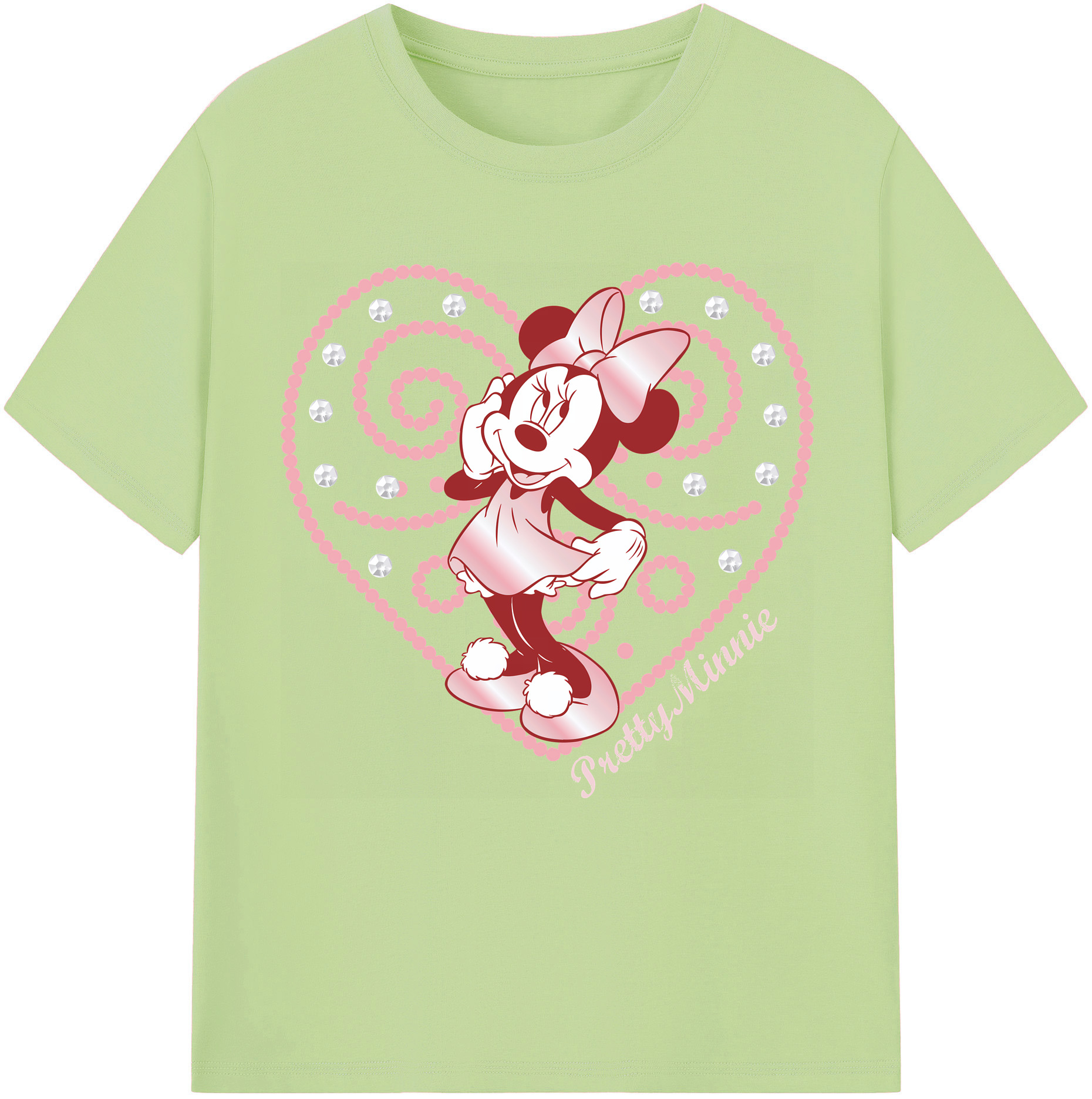 （画像用） ミッキーマウス Mickey Mouse 綿100％半袖Tシャツ（フロントプリント）